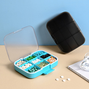 New two color large capacity pill storage medicine box household daily necessities 9 plastic food storage medicine box