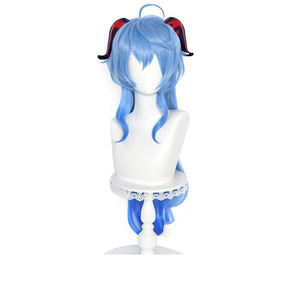 Wig animation cosplay original god sweet rain cos wig blue long hair to prevent real scalp wig