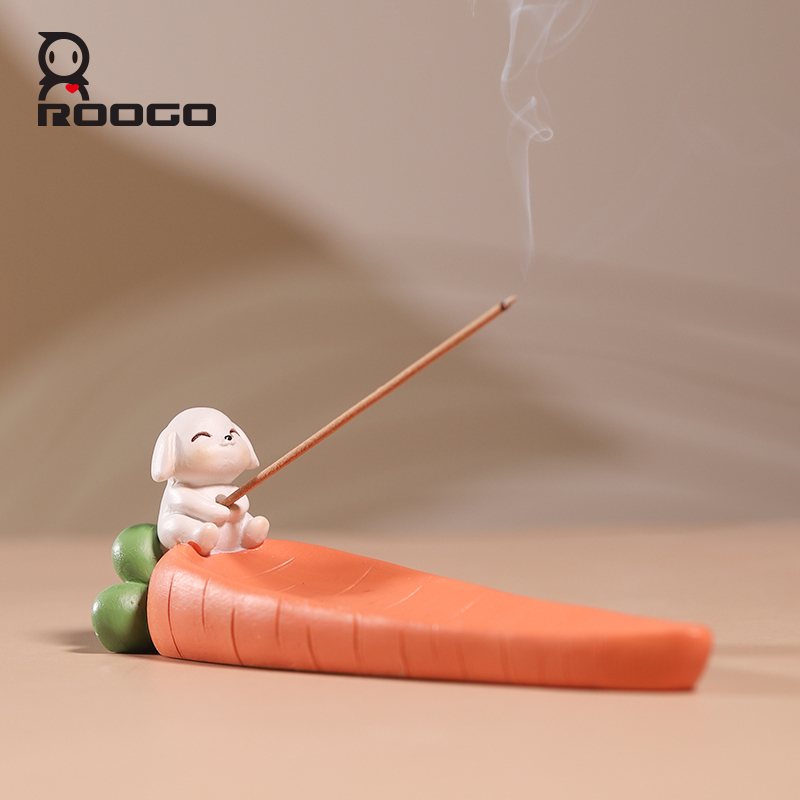 ROOGO Creative Boat Shape Incense Burner Holder resin Incense Holder Stick Aromatherapy Office Teahouse Ornament Home Decor